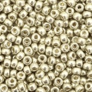 Miyuki rocailles Perlen 8/0 - Duracoat galvanized silver 8-4201